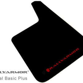 Rally Amor Mud Flaps Basic Plus Black/Red Logo for Universal fitment (no mountin MF20-BAS-RD