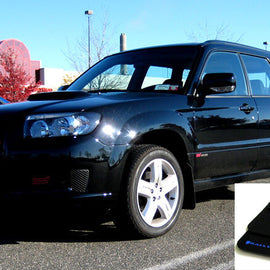 Rally Armor Mud Flaps UR  Black/Blue Logo for 2003-2008 Subaru Forester MF5-UR-BLK/BL