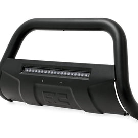 Rough Country Black Bull Bar w/ Integrated Black Series 20-inch LED Light Bar