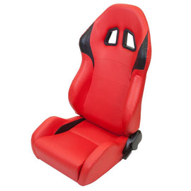 NRG PVC leather Sport Seats Red w/ Black Trim  (SOLD IN PAIRS)