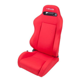 NRG Type-R Cloth Sport Seat Red w/ Red Stitch w/ logo (SOLD IN PAIRS) RSC-210L/R