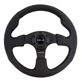 NRG RACE STYLE - Leather  Steering Wheel  320mm w/ BLACK stitch RST-012R