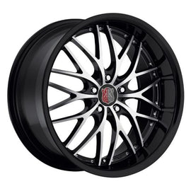 MRR RW1 20X8.5 5x120 +20 BLACK/BLACK LIP 1 WHEEL/RIM