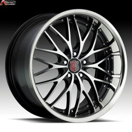 MRR RW1 20X10 5x120 +20 BLACK/MACHINED LIP 1 WHEEL/RIM