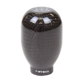 NRG Shift Knobs 42mm - 5 Speed Black Carbon Fiber Heavy Weight Universal - (480g / 1.1lbs) SK-100BC-W