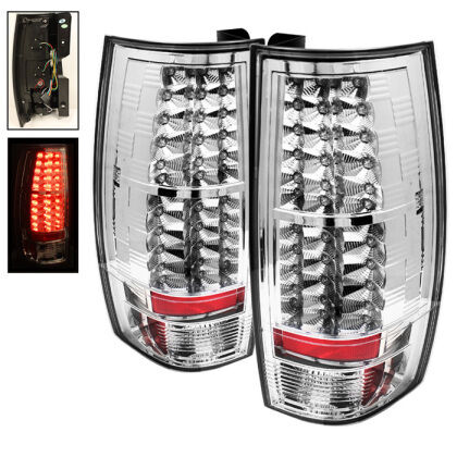 SPYDER LED TAIL LIGHTS CHROME FOR CHEVY SUBURBAN/TAHOE 07-14 5002143