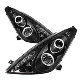 SPYDER PROJECTOR HEADLIGHTS LED HALO DRL BLACK FOR TOYOTA CELICA 00-05 5011848