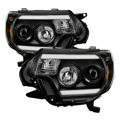 SPYDER PROJECTOR HEADLIGHTS LIGHT BAR DRL BLACK FOR TOYOTA TACOMA 12-15 5081711