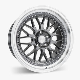 ESR SR01 18X10.5 5X105 (CUSTOM DRILL) +22 GLOSS GRAPHITE FACE MACHINED LIP 80550022 SR01GM-ML 5X105