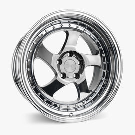 ESR SR02 18X10.5 5X108 (CUSTOM DRILL) +22 VACUUM BLACK CHROME FACE VACUUM BLACK 80551422 SR02BLCHR 5X108