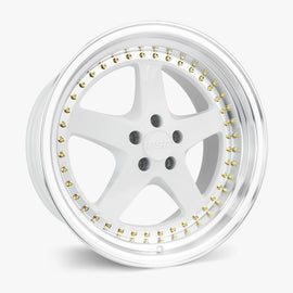 ESR SR04 18X8.5 5X114.3 +30 GLOSS WHITE FACE MACHINED LIP Wheel/Rim 88551430 SR04WHT-ML
