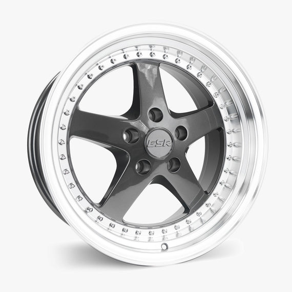 ESR SR04 18X8.5 5X114.3 +30 GLOSS GRAPHITE FACE MACHINED LIP Wheel/Rim 88551430 SR04GM-ML