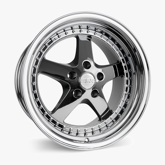 ESR SR04 19X10.5 5X114.3 +22 VACUUM BLACK CHROME FACE VACUUM BLACK CHROME LIP 90551422 SR04BLCHR