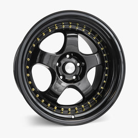 ESR SR06 19X9.5 5X108 (CUSTOM DRILL) +22 GLOSS BLACK FACE GLOSS BLACK LIP 99551422 SR06GBLK 5X108
