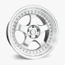 ESR SR06 18X9.5 5X105 (CUSTOM DRILL) +35 HYPER SILVER FACE MACHINED LIP 89550035 SR06HS-ML 5X105