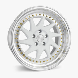 ESR SR09 18X9.5 5X100 +35 GLOSS WHITE FACE MACHINED LIP Wheel/Rim 89550035 SR09WHT-ML