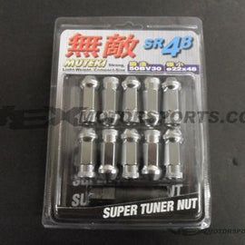 Muteki - SR48 Extended Lug Nuts 12x1.5mm - Silver 32906S