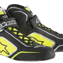 ALPINESTARS TECH 1-T SHOE BLACK YELLOW FLUOR SZ 10