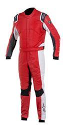 ALPINESTARS GP TECH SUIT RED/SILVER/ANTHRACITE SZ 44 LVL 5/FIA 3-LAYER CUFF-BOT