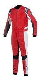 ALPINESTARS GP TECH SUIT RED/SILVER/ANTHRACITE SZ 48 LVL 5/FIA 3-LAYER CUFF-BOT