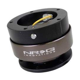 NRG Quick Release 2.0 Kit - Black/Black Ring (6 Hole Base, 5 Hole Top) SRK-330BK