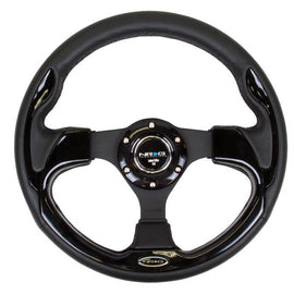 NRG RACE STYLE- 320mm Sport Steering Wheel w/ Black Trim RST-001BK