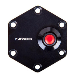 NRG Hexagnal Style Black Ring W/ Horn Button STR-600BK