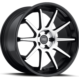 CONCEPT ONE CR1 DEEP(3.5IN LIP) 20X11.0 ET15-30 5(108-130) MATTE BLACK MACHINED 66.5.. Wheel