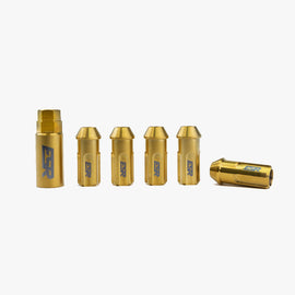 ESR ANTI THEFT TITANIUM 12X1.25 LUG NUTS 50MM GOLD TR50-NUT-12125-GLD