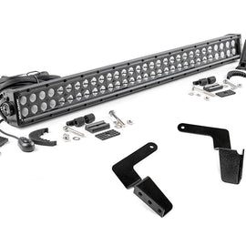 Rough Country 30-inch Black Series Dual Row LED Light Bar & Hidden Bumper Mounts Kit