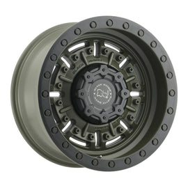 BLACK RHINO ABRAMS 18x9.5 5x127 ET-18 CB71.6 OD GREEN