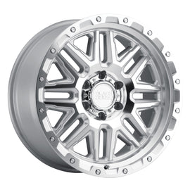 BLACK RHINO ALAMO 20x9.0 6x139.7 ET12 CB112.1 SILVER W/MIRROR FACE AND STAINLESS BOLTS