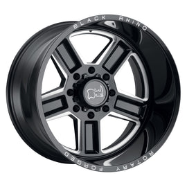 BLACK RHINO CANON 22X11.5 8x165 ET-44 CB122.1 GLOSS BLACK W/MILLED SPOKES