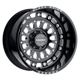 BLACK RHINO CENTURION 24X14 5x127 ET-76 CB71.6 GLOSS BLACK W/MILLED SPOKES