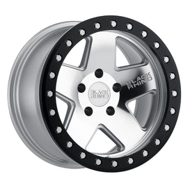 BLACK RHINO CRAWLER BEADLOCK 17x8.5 5x127 ET-32 CB71.6 SILVER W/MIRROR FACE AND BL