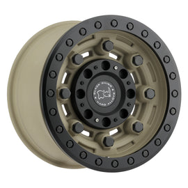 BLACK RHINO GARRISON BEADLOCK 17x8.5 6x139.7 ET00 CB112.1 DESERT W/MATTE BLACK LIP