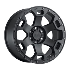 BLACK RHINO GAUNTLET 17x8.5 5x139.7 ET00 CB78.1 SEMI GLOSS BLACK W/GUNMETAL BOLT