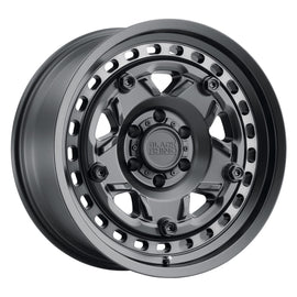 BLACK RHINO GRANGE 17X8.5 6x139.7 ET-18 CB112.1 MATTE BLACK W/MACHINED TINT RING