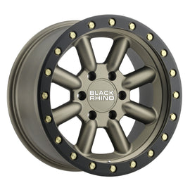 BLACK RHINO HACHI 17x8.5 5x127 ET-10 CB71.6 BRONZE W/BLACK LIP EDGE AND BRASS BOLT