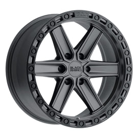 BLACK RHINO HENDERSON 17x9.0 6x132 ET12 CB74.5 GUN BLACK W/BLACK LIP EDGE AND BLAC