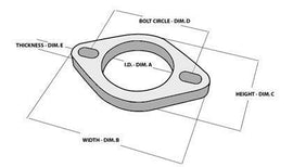 VIBRANT 2-bolt Stainless Steel Flange (4" I.D.) - Single Flange, Retail Packed 1475S