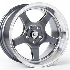 COSMIS RACING XT-005R 18X9 +25MM 5X100 GUN METAL W/ MACHINED LIP Wheel/Rim